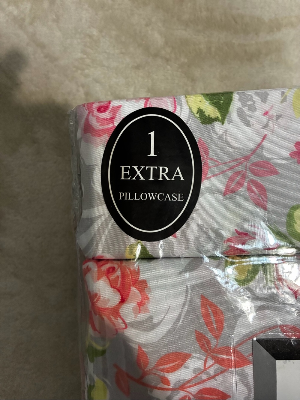 Twin Floral Sheet Set with Pink Accent - Picture 2 of 6